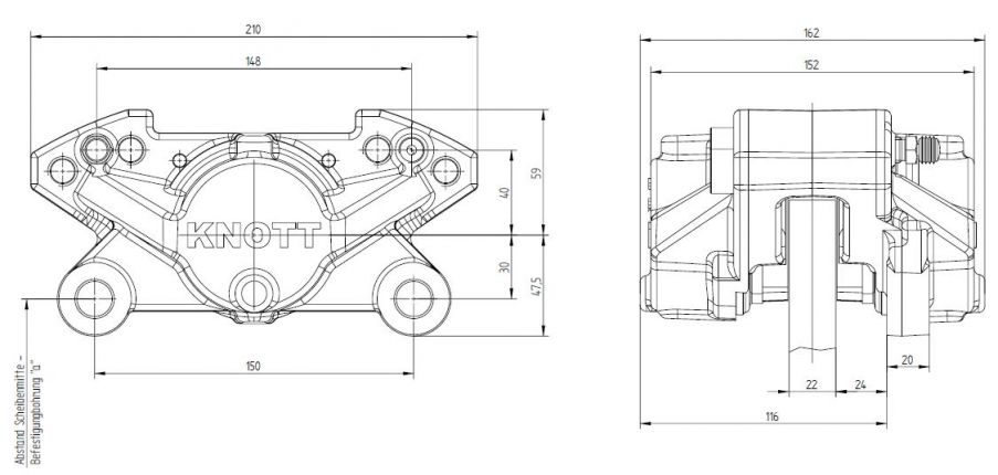 Hydraulic fixed caliper disc brake - 106697 - Industrial brakes