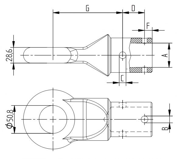 Drawbar eye  "englisch" - 201614.003 - Drawbar eyes