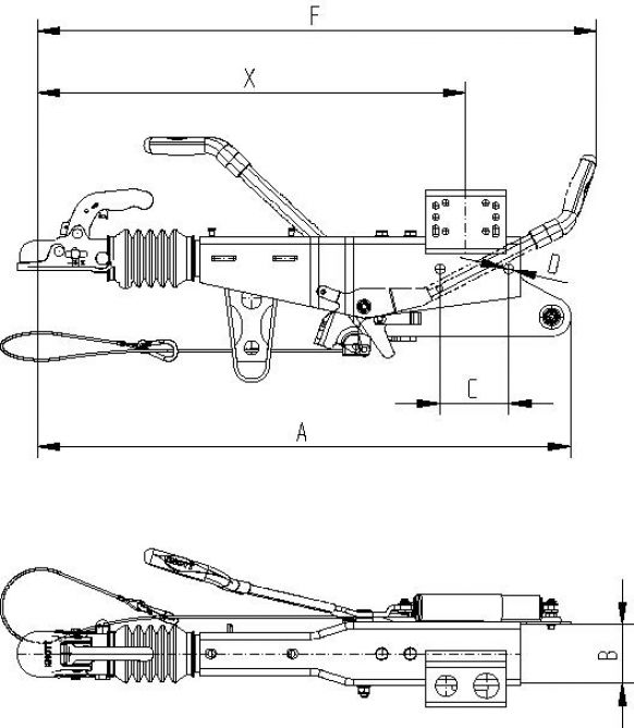 Overrun device flange tube - 208463.001 - Overrun device