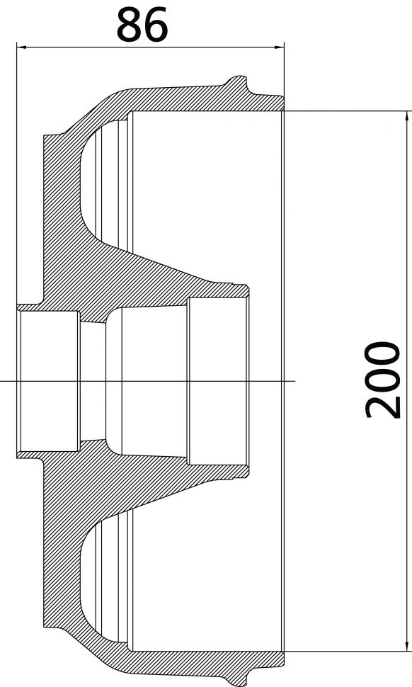 Brake hub 200 - 21225-1B02 - Brake hub