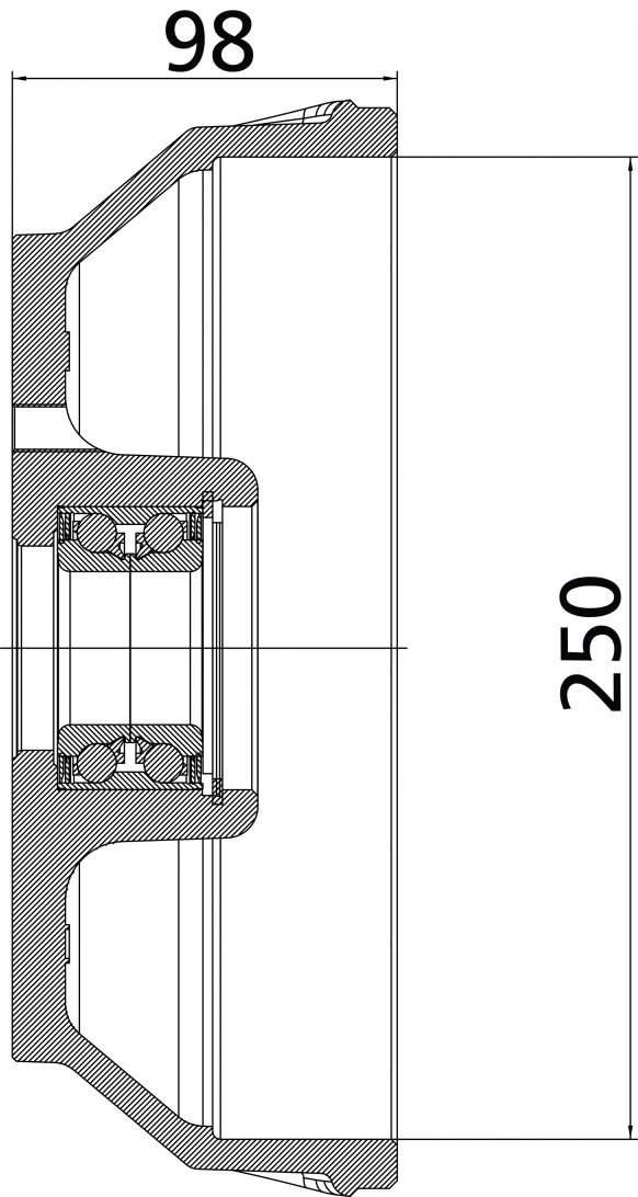 Brake hub 250 - 25655C02 - Brake hub