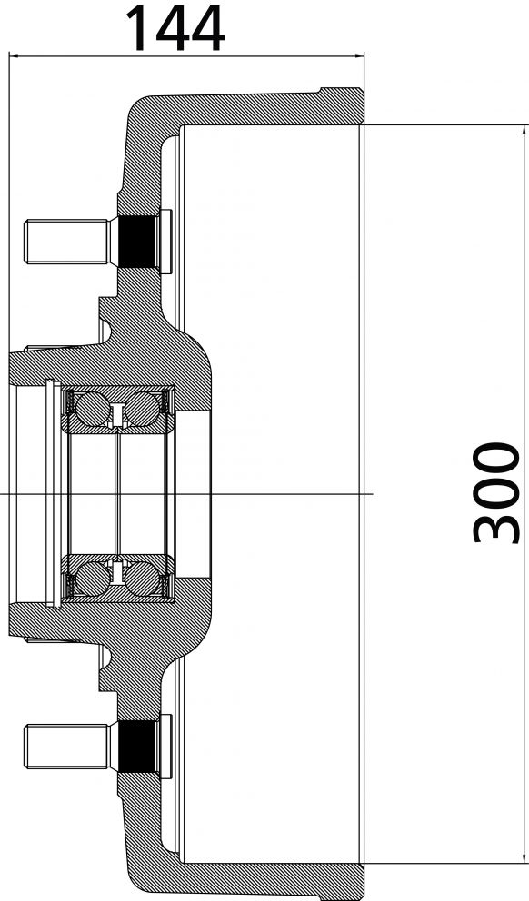 Brake hub 300 - 25759P02 - Brake hub