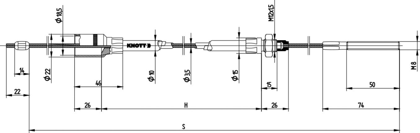 Bowden cable (1730/1940) - 33921-1.25 - Cable winches