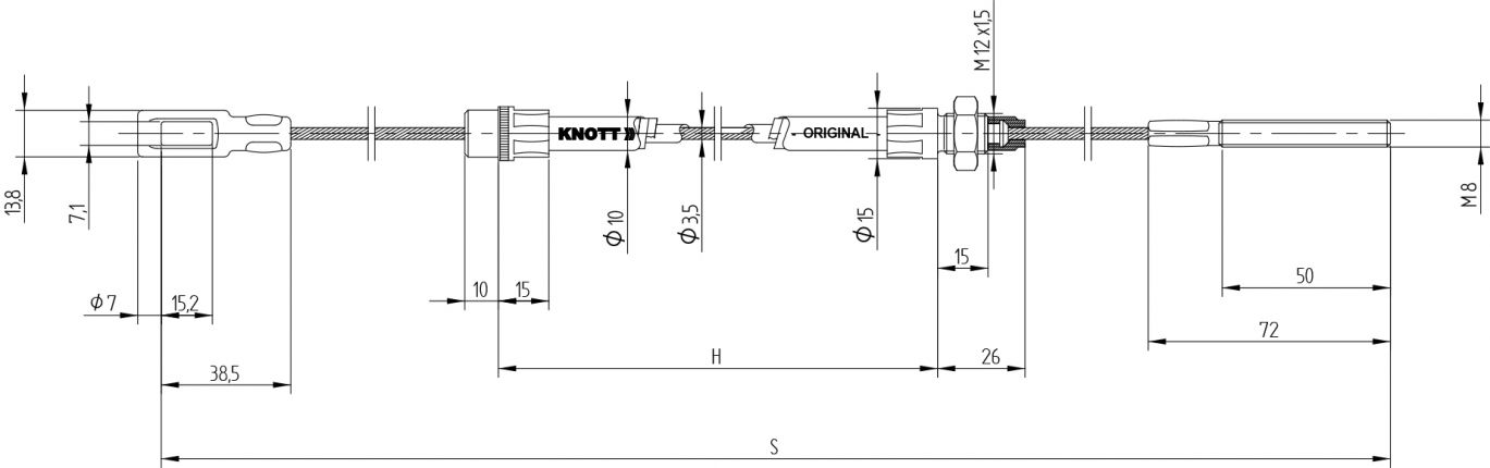 Bowden cable (1400/1700) - 35006.28 - Cable winches
