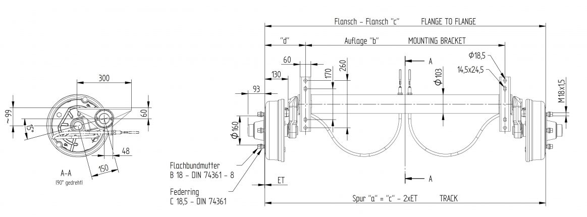 Axle "braked" - 400111.028 - Axes braked