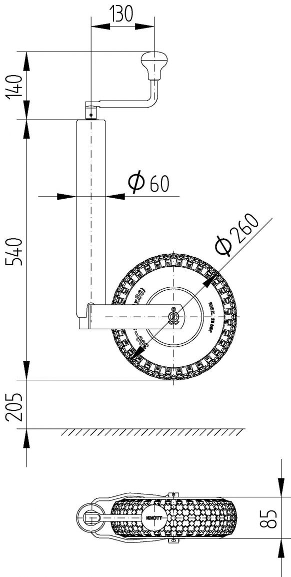 Support wheel TK60 - 400286.001 - Support wheels