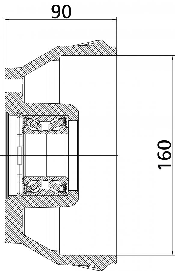 Brake hub 160 - 400460B002 - Brake hub