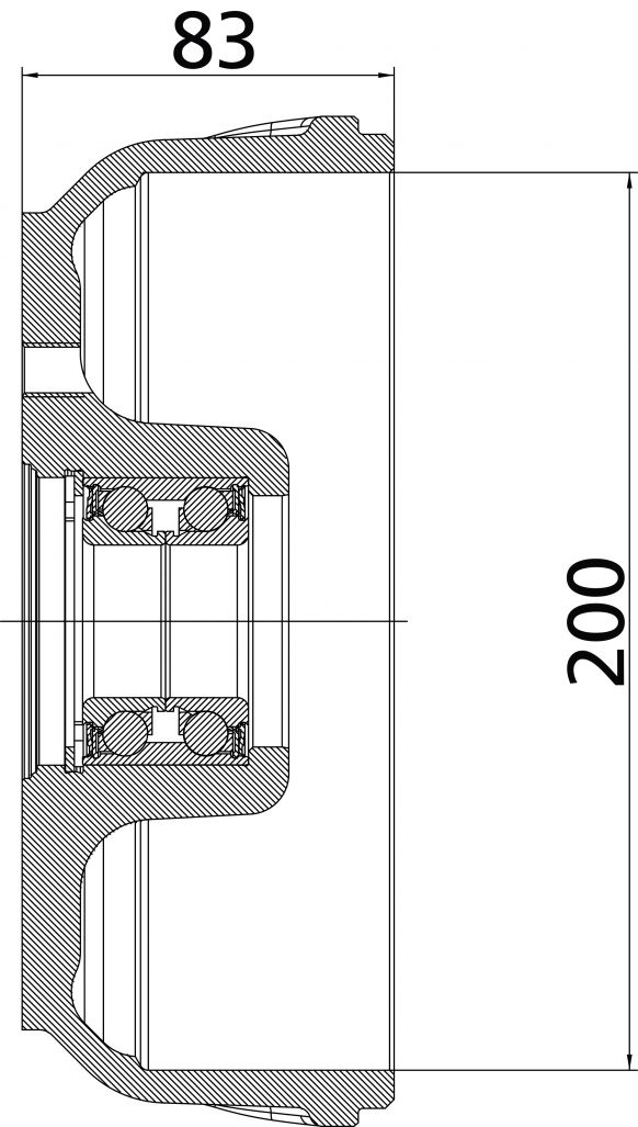 Brake hub 200 - 401463B002 - Brake hub