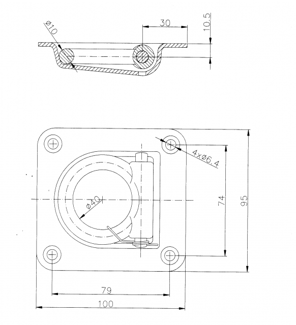 Lashing eye - 401706.001 - Fastening anchor