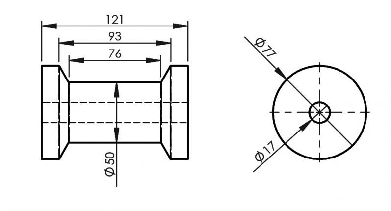 Keel rollers - 402809.002 - Boat trailer