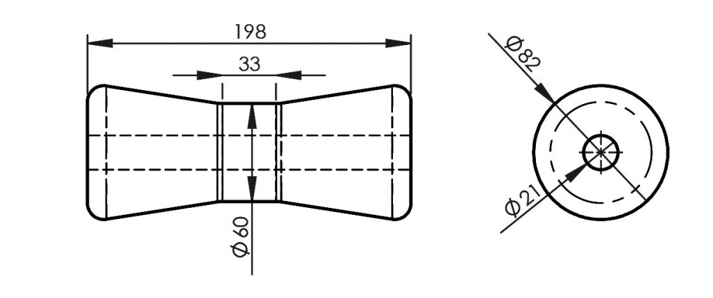 Rubber keel - 402809.003 - Boat trailer
