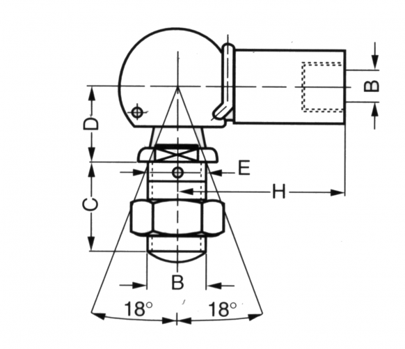 Angle joint - 402912.001 - Gas spring strut accessories