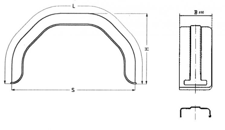 Mudguard single axle plastic material angular - 404453.001 - Mudguard