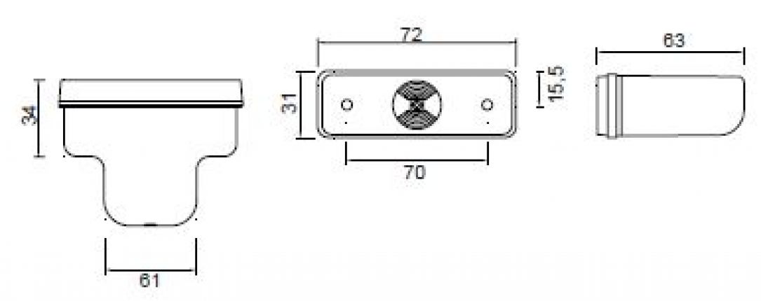 Flatpoint 1 LED - 404779.001 - Side marker lights