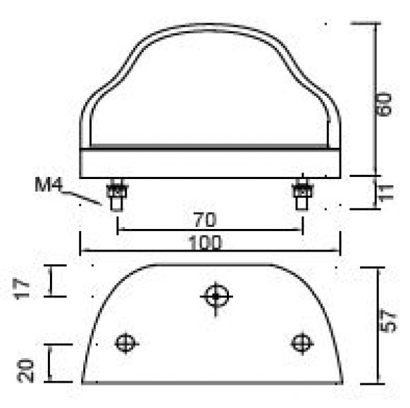 Regpoint LED 12V/24V - 406649.001 - License plate lights