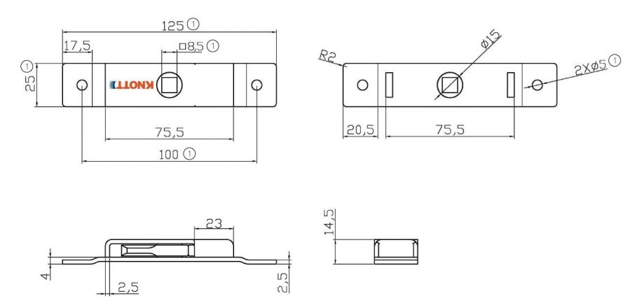 Budget lock stainless steel - 408058.001 - Latches/ Accessories