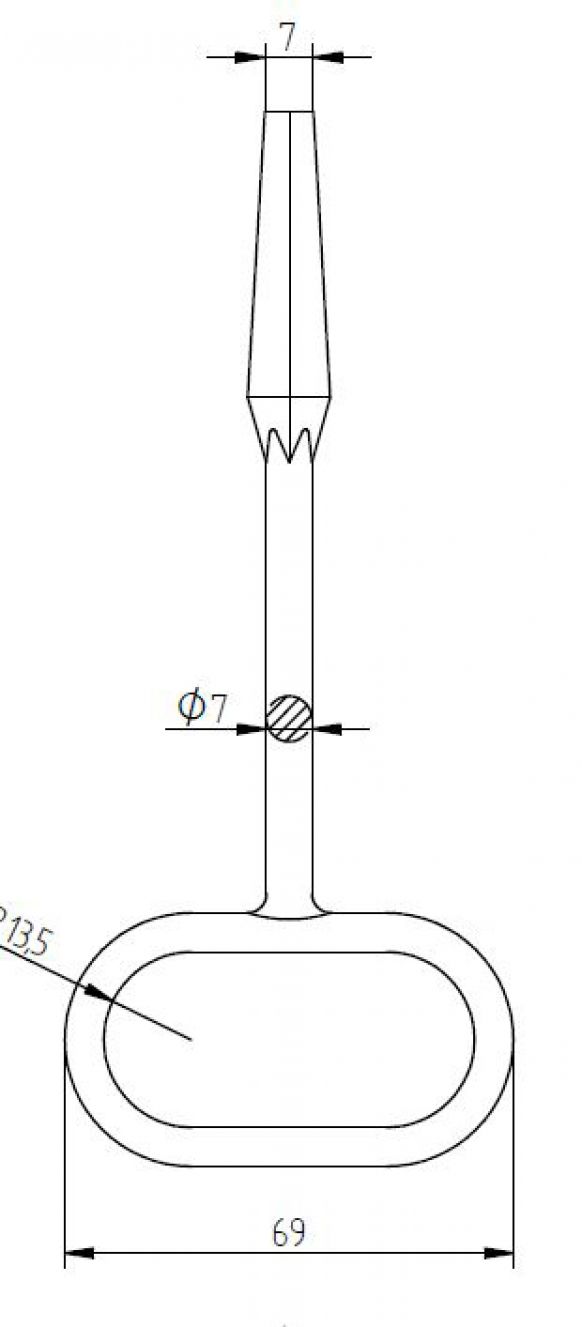 Mandrel key galv. - 408059.001 - Latches/ Accessories