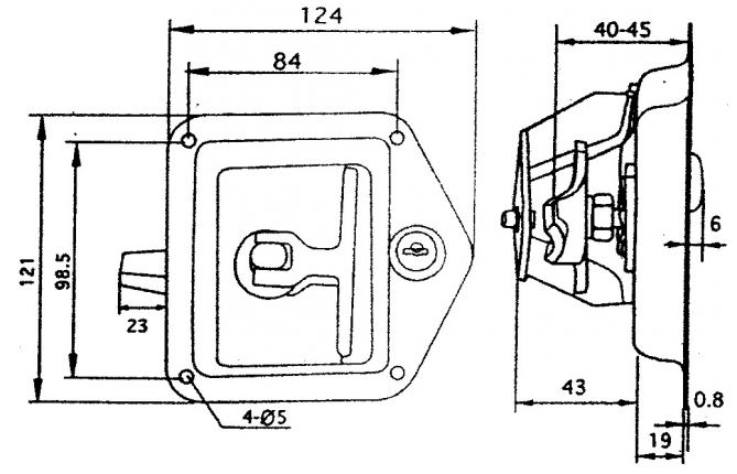 Case lock - 408060.001 - Latches/ Accessories