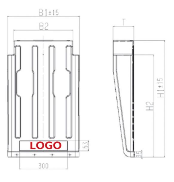 Truck mudguard apron SG
