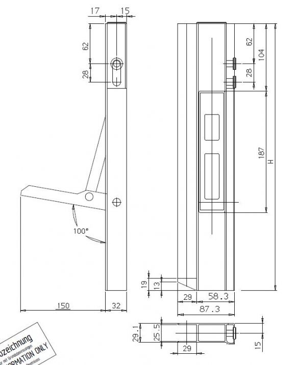 Long stroke locking device - 408492.002 - Closures