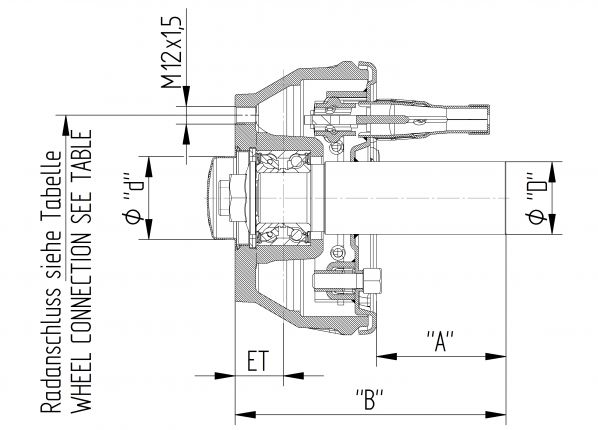 Brake stub 160x35 - 409190B097 - Brake stub
