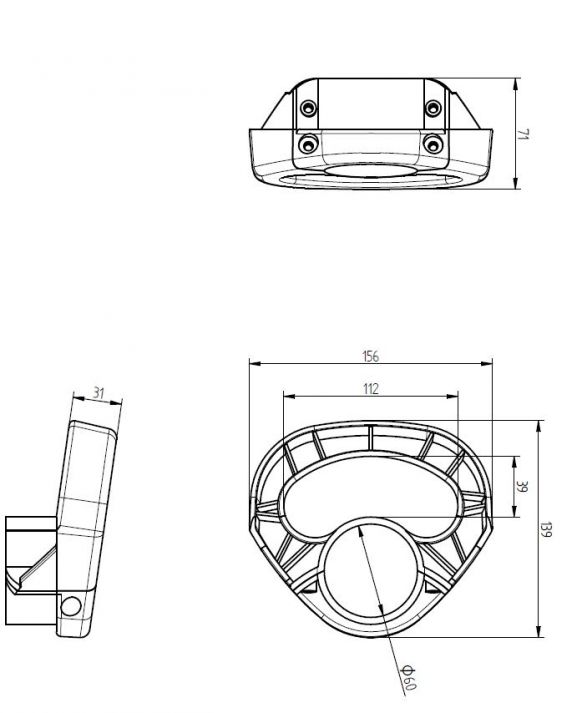 Manoeuvring handle for support wheel - 414005.001 - Hand grips