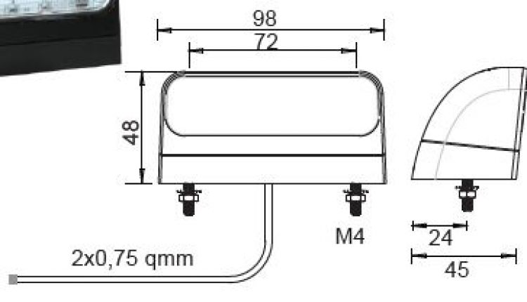 Regpoint 2 LED 12V/24V - 415797.001 - License plate lights