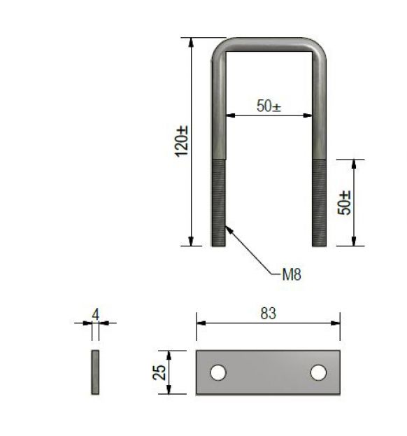 U-bracket mounting kit - 416849.001 - Storage boxes