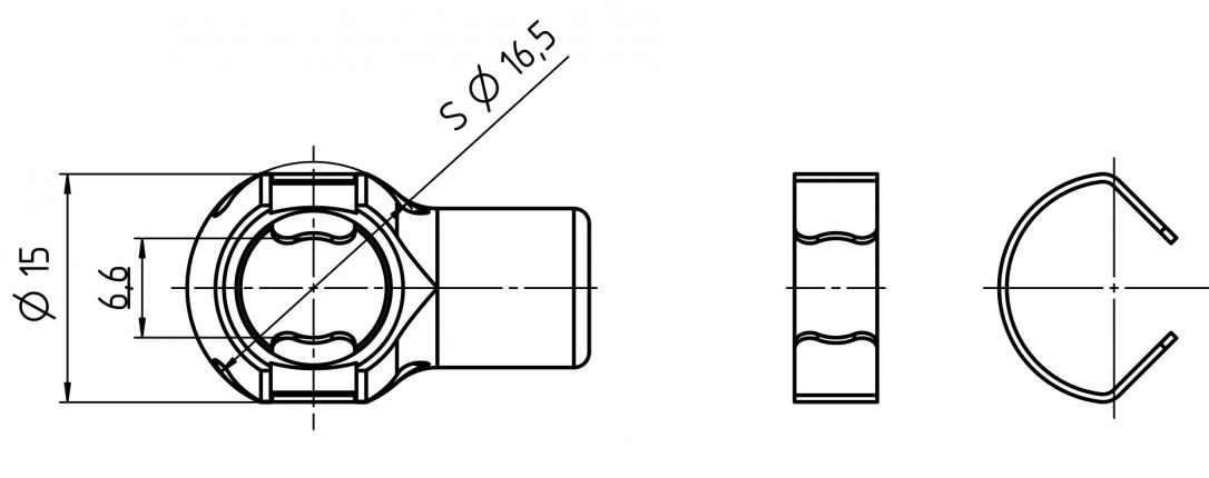 Ball socket - 416901.001 - Gas spring strut accessories