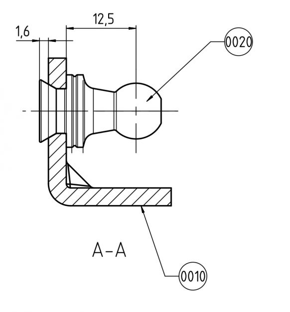Angle plate - 416931.001 - Gas struts matériel de fixation