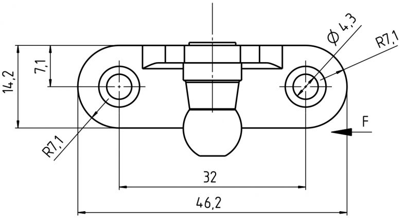 Angle plate - 416934.001 - Gas struts matériel de fixation