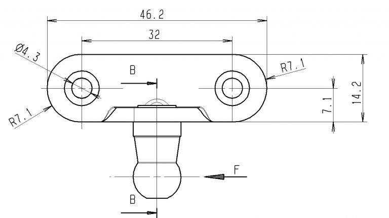 Angle plate - 416936.001 - Gas struts matériel de fixation