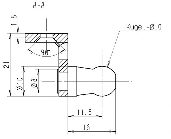 Angle plate - 416936.001 - Gas struts matériel de fixation