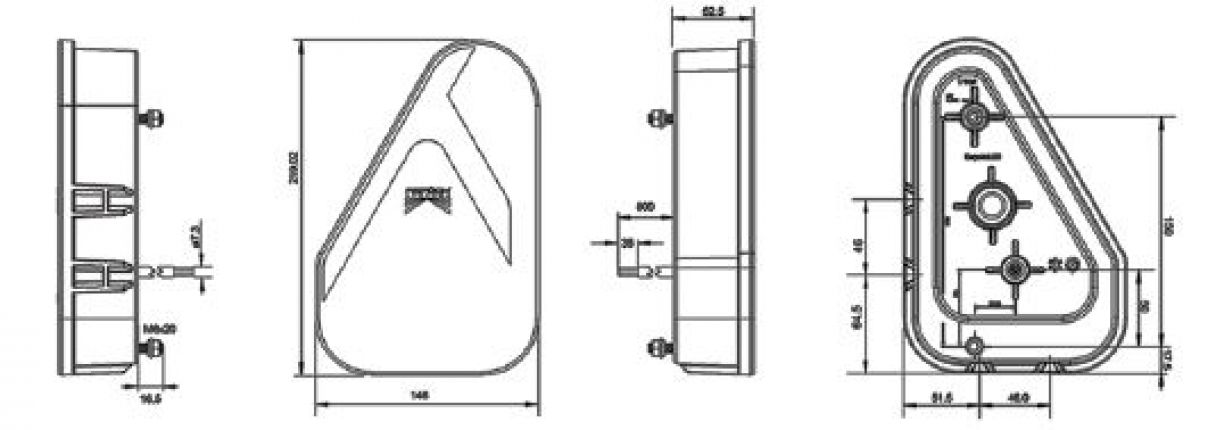 Earpoint LED 12V/24V - 417857.001 - Rear lights