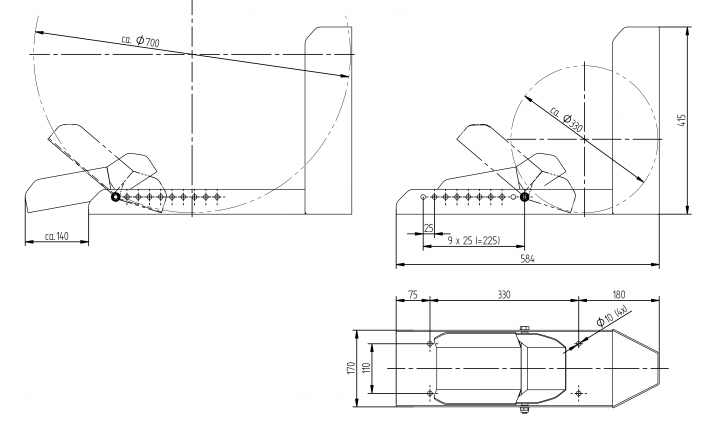 Motorbike stand rail with seesaw - 418276.001 - Motorbike fixation protection