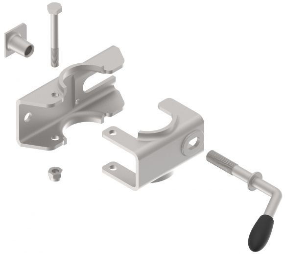 Support wheel holder - base plate raw for welding on - 420078.001 - Support wheel holder