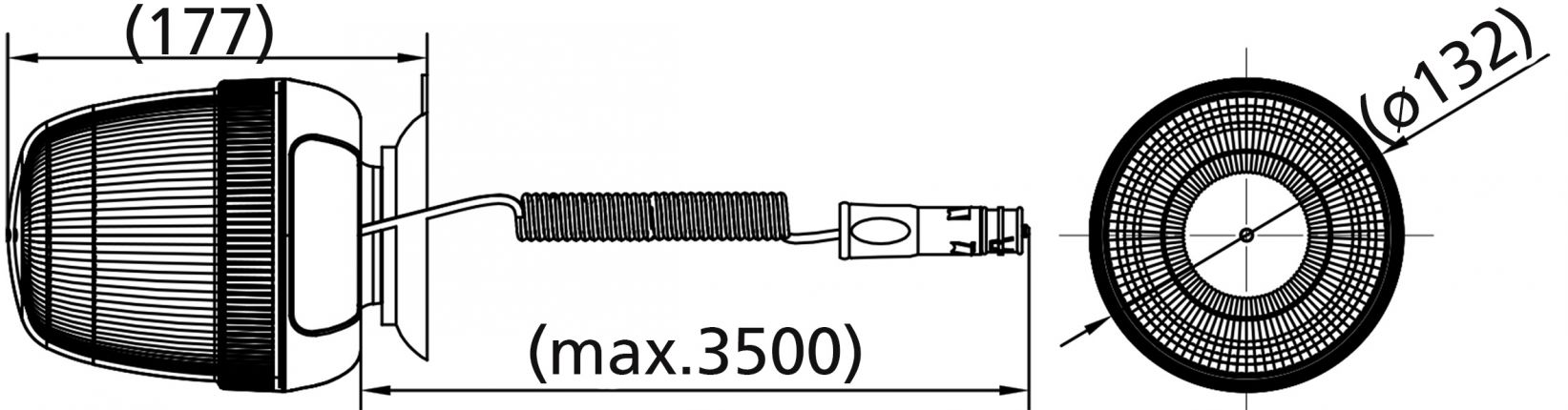 Rotating beacon LED high - 421453.001 - Flashing beacons