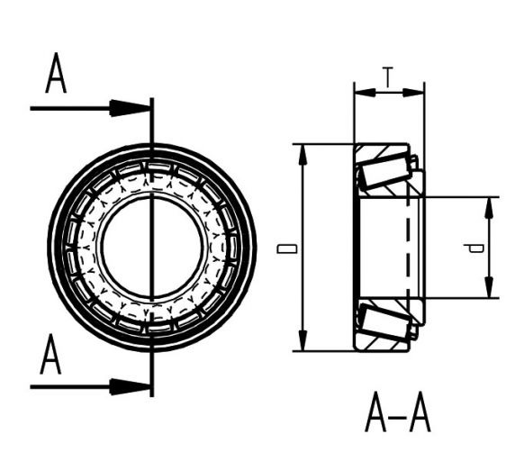 Taper roller bearings Ø62mm - 45877.12 - Bracket