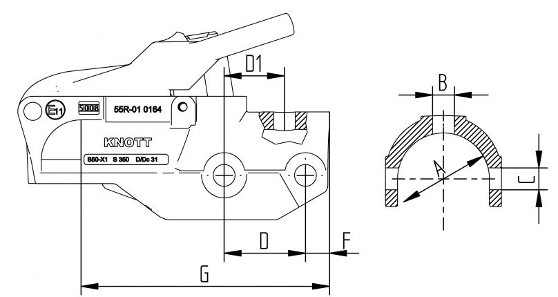 Head coupling - 575004 - Drawball couplings