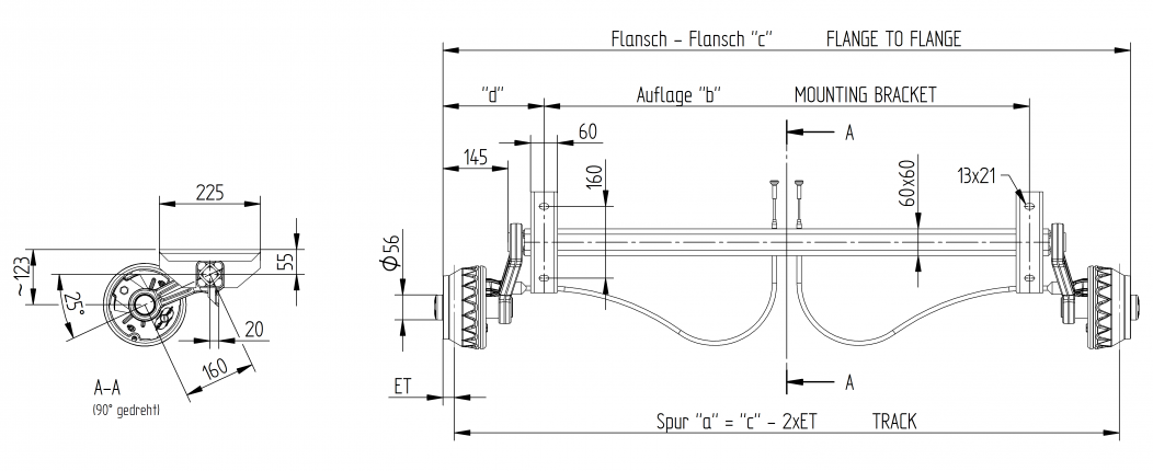 Axle "braked" - 6A1939.006 - Axes braked