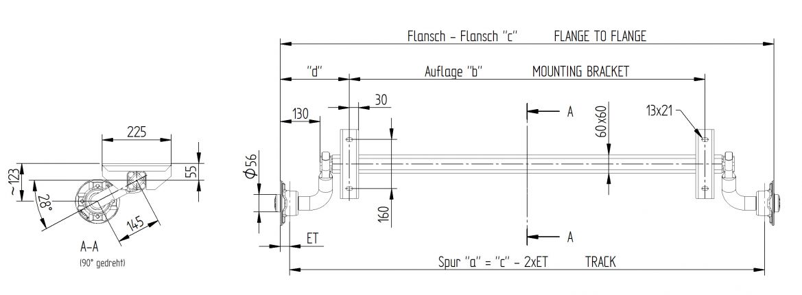 Axis VG7-L - 6A2036.003 - Axles unbraked
