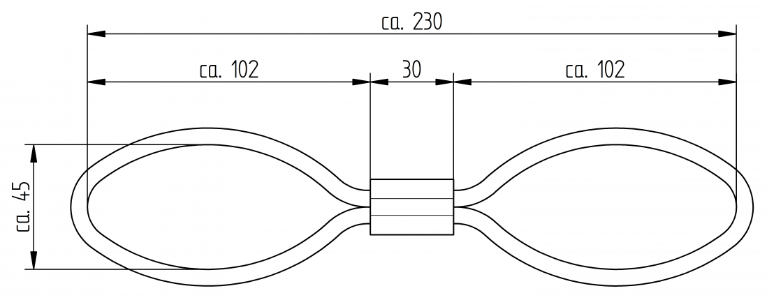 Safety rope holder for unbraked trailers up to 1500kg - 6B1987.001 - Flange ball
