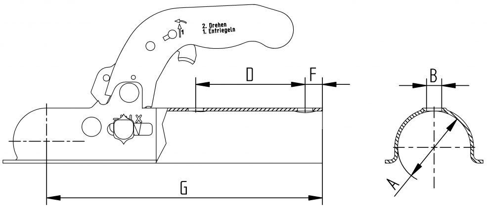Coupling head - 6E0083.029 - Drawball couplings