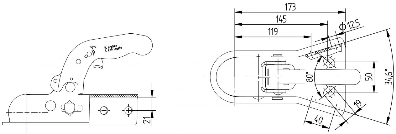 Coupling head - 6E0176.002 - Drawball couplings