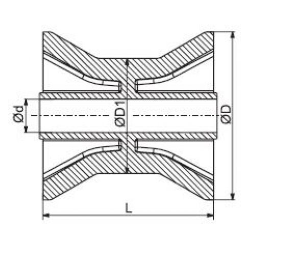 Bow roller 3" - 6X1064.013 - Boat trailer