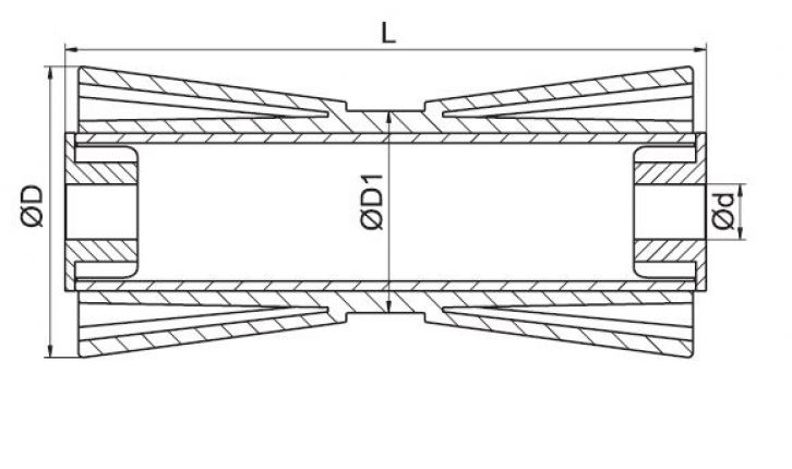 5" keel rolls - 6X1064.036 - Boat trailer