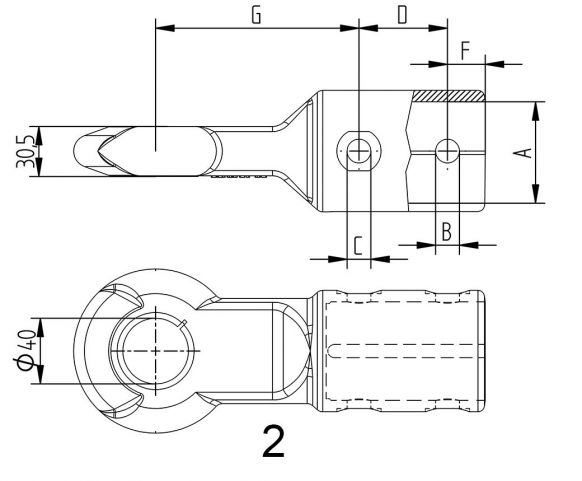 Drawbar eye "DIN 40" - 98762093 - Drawbar eyes