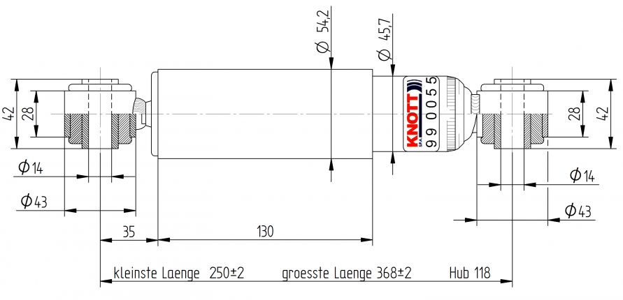 Suspension damper "Schwerlast" - 990055 - Chassis damper