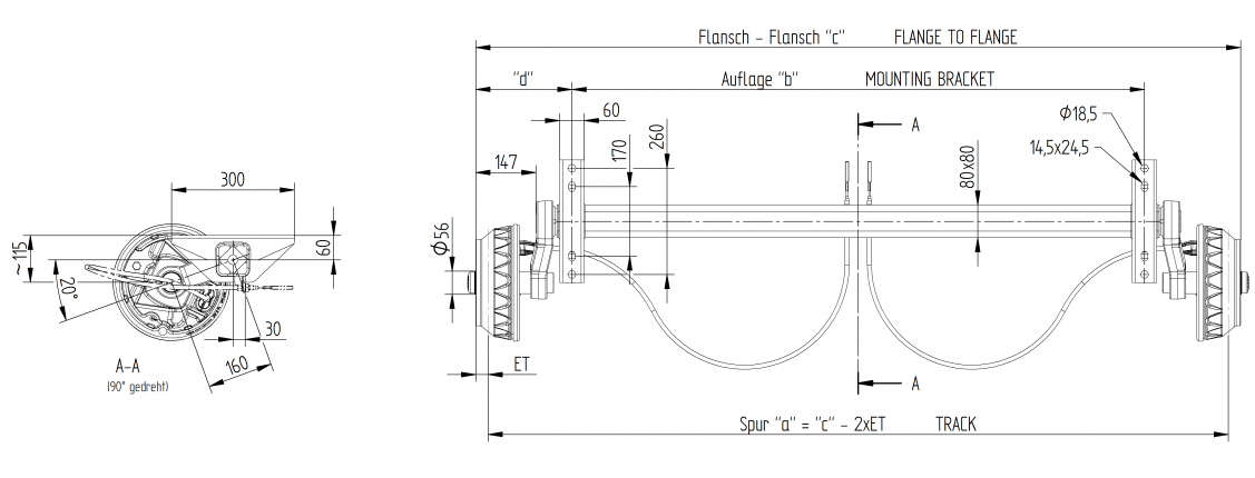 Axle "braked" - B308289993 - Axes braked